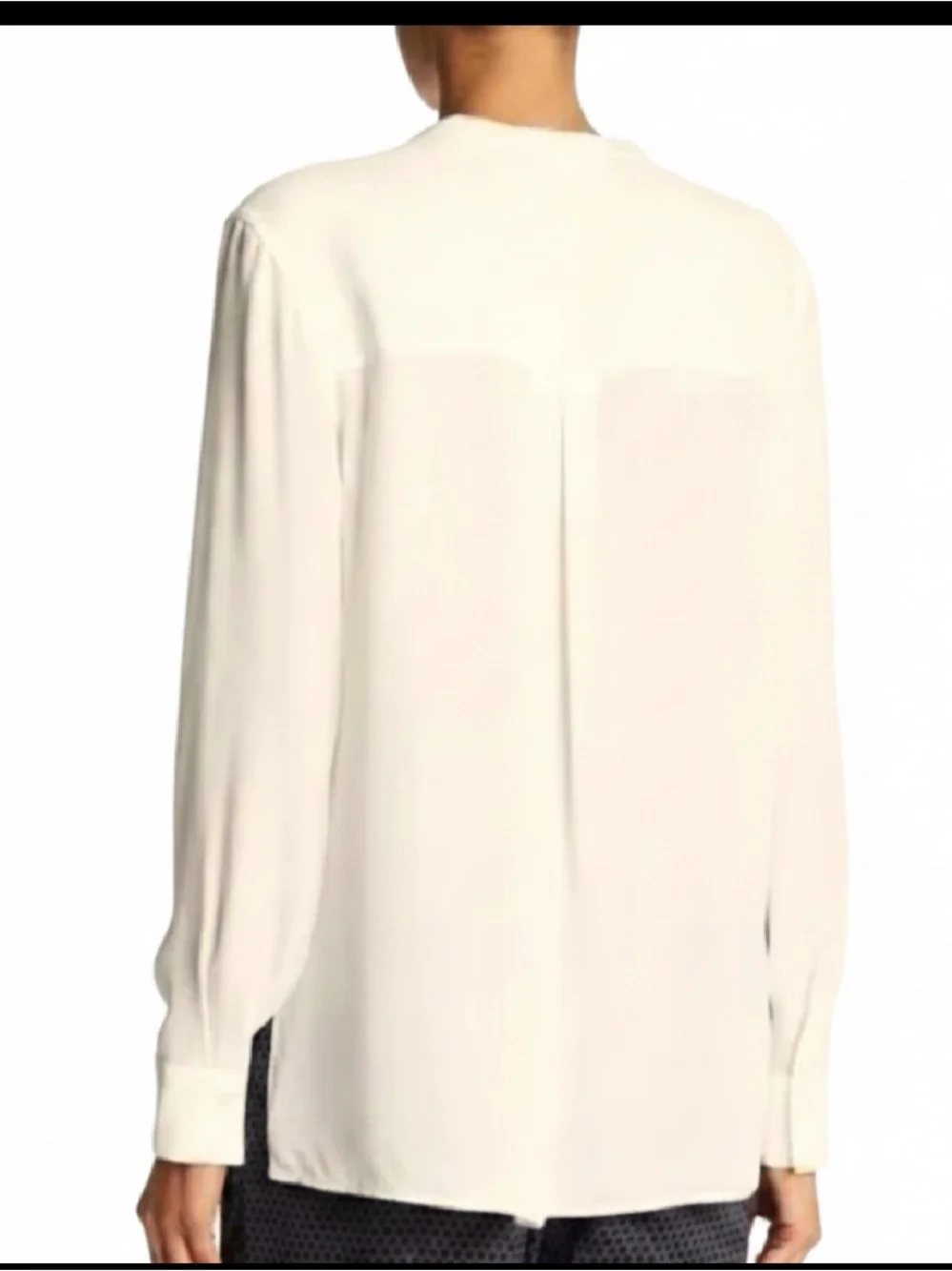 Vince Cream Pintuck Hidden Placket Silk Blouse ❤️❤️ - Picture 2 of 2